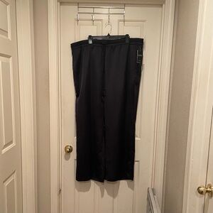 Lauren Ralph Lauren Satin Charmeuse Wide Leg Drawcord Pants Plus Size 2X;3X NWT